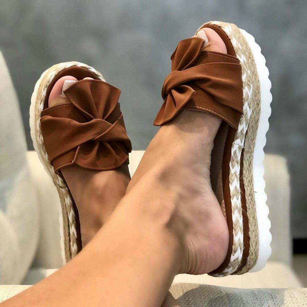Damen Plateau Sandalen mit Knot-Detail für den Sommer 7