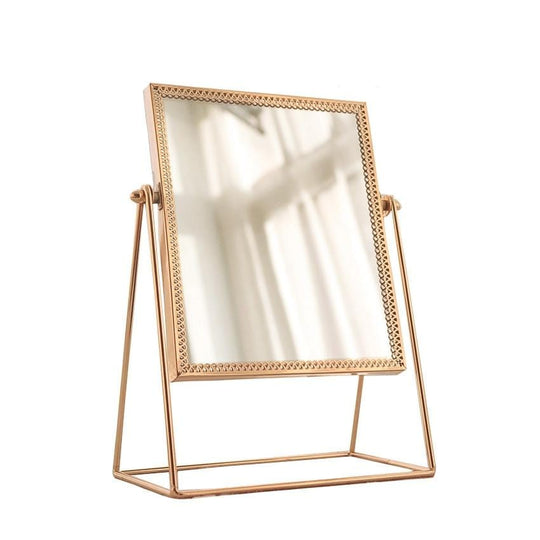 Damen Schminkspiegel Mit Licht und Doppelter Vergrößerung, Goldfinish 6