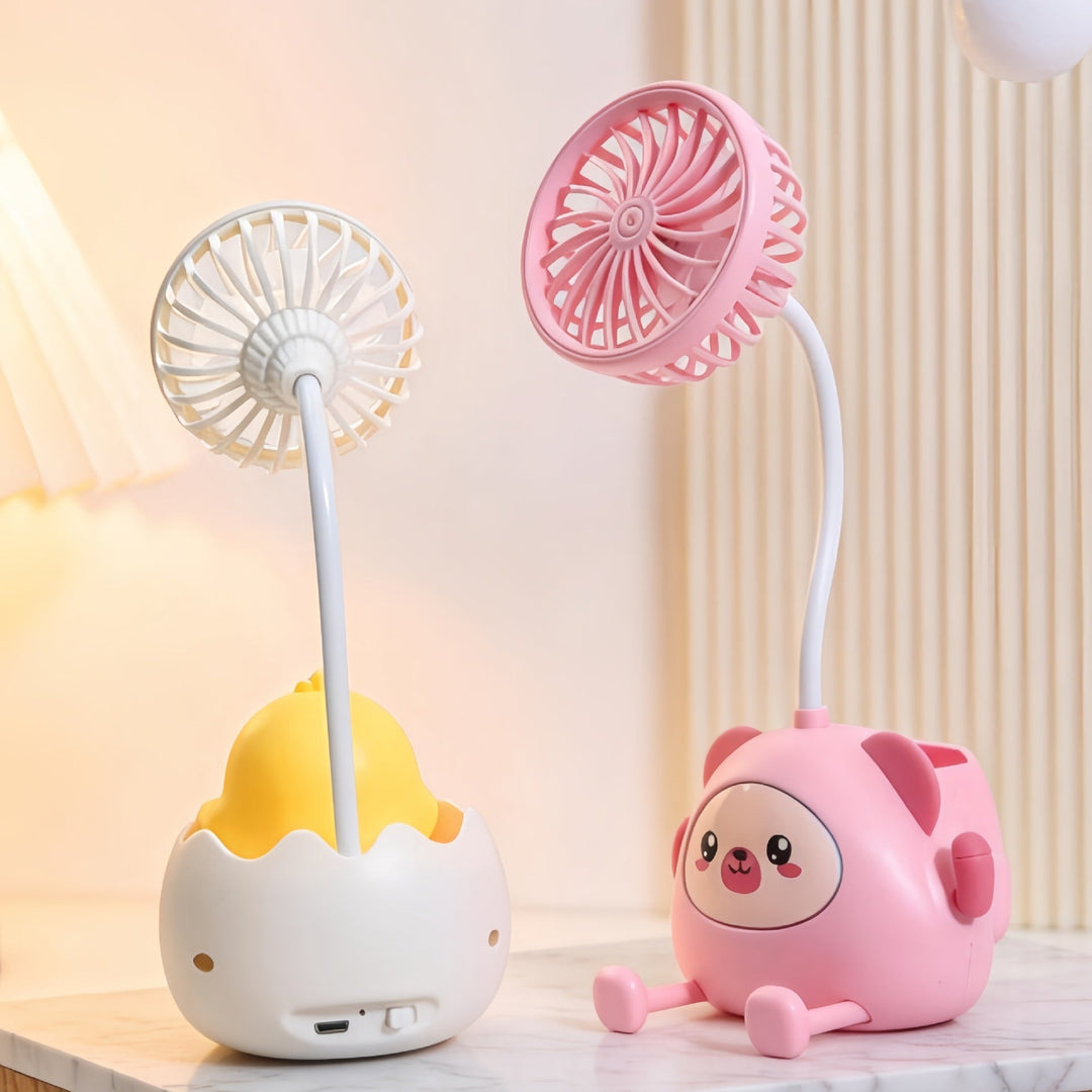 Damen Schreibtischlampe LED mit Ventilator und Einstellbarer Helligkeit 4