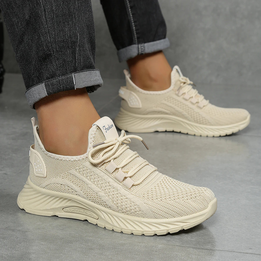 Damen Sneaker Freizeit Sport Schuhe Atmungsaktives Fly Weaving 2