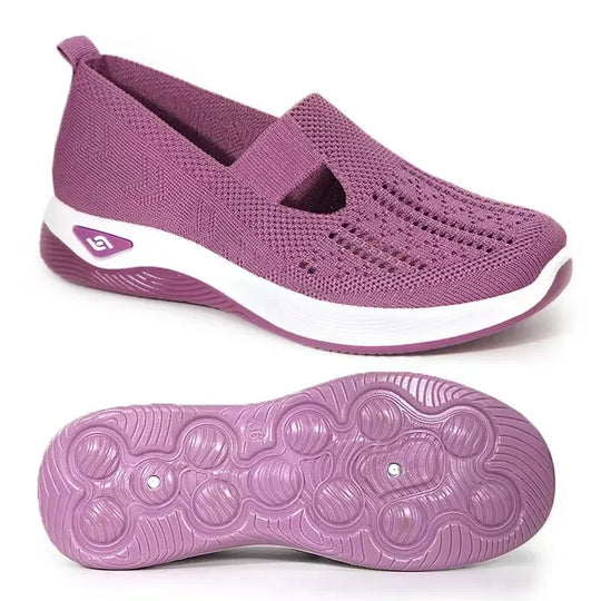 Damen Sneakers Slip-On Atmungsaktiv mit Fußgewölbeunterstützung und Memory Foam 6