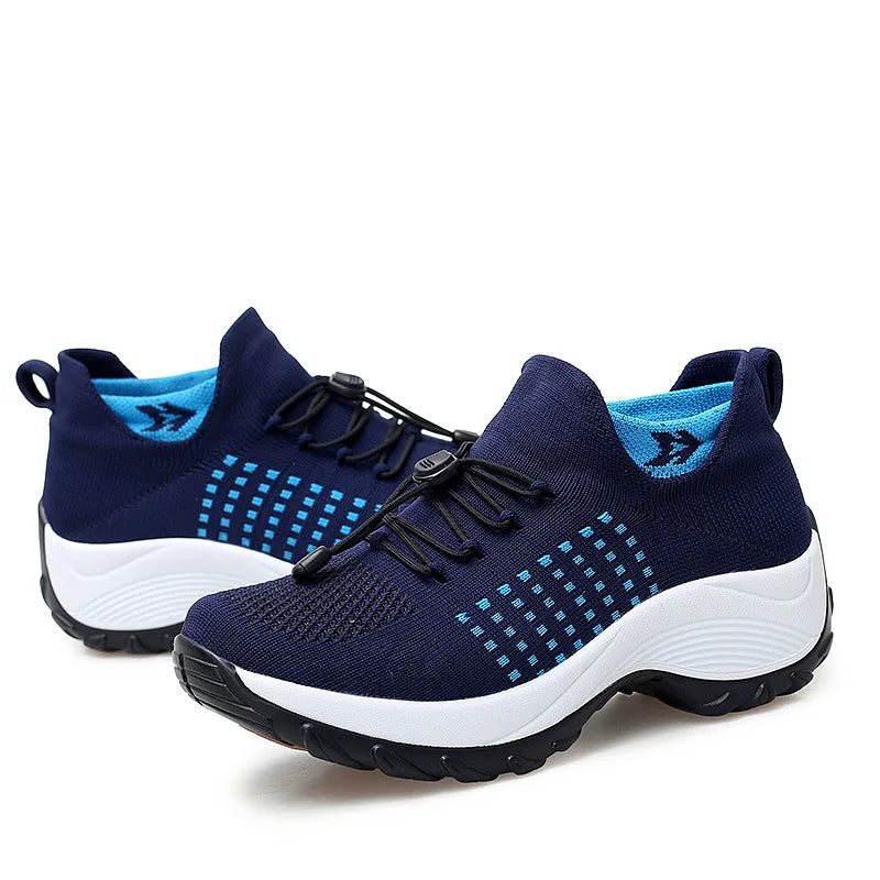 Damen Sportschuhe Atmungsaktives Mesh mit Dickem Sohlenaufbau 3