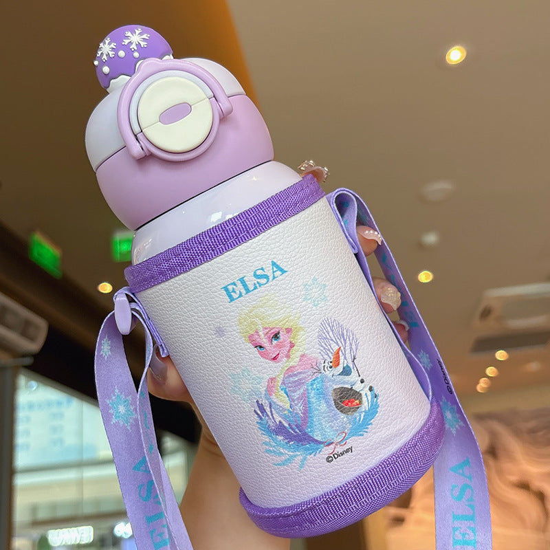 Damen Trinkflasche Sport mit Niedlichem Hasen-Design, Isoliert und Auslaufsicher 7
