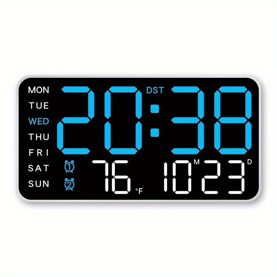 Digitale Wanduhr Modern Multifunktional mit Klarer Anzeige und Temperaturmonitor 0