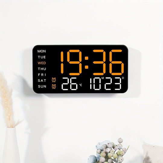 Digitale Wanduhr Modern Multifunktional mit Klarer Anzeige und Temperaturmonitor 3