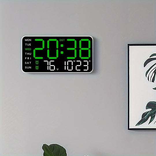 Digitale Wanduhr Modern Multifunktional mit Klarer Anzeige und Temperaturmonitor 4