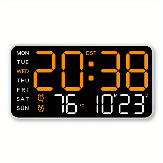 Digitale Wanduhr Modern Multifunktional mit Klarer Anzeige und Temperaturmonitor 7