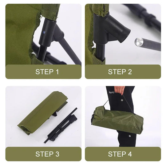 Faltbarer Campingstuhl Klappbar Ultraleicht für Outdoor-Aktivitäten 5