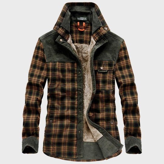 Flanell-Karierte Winterjacke