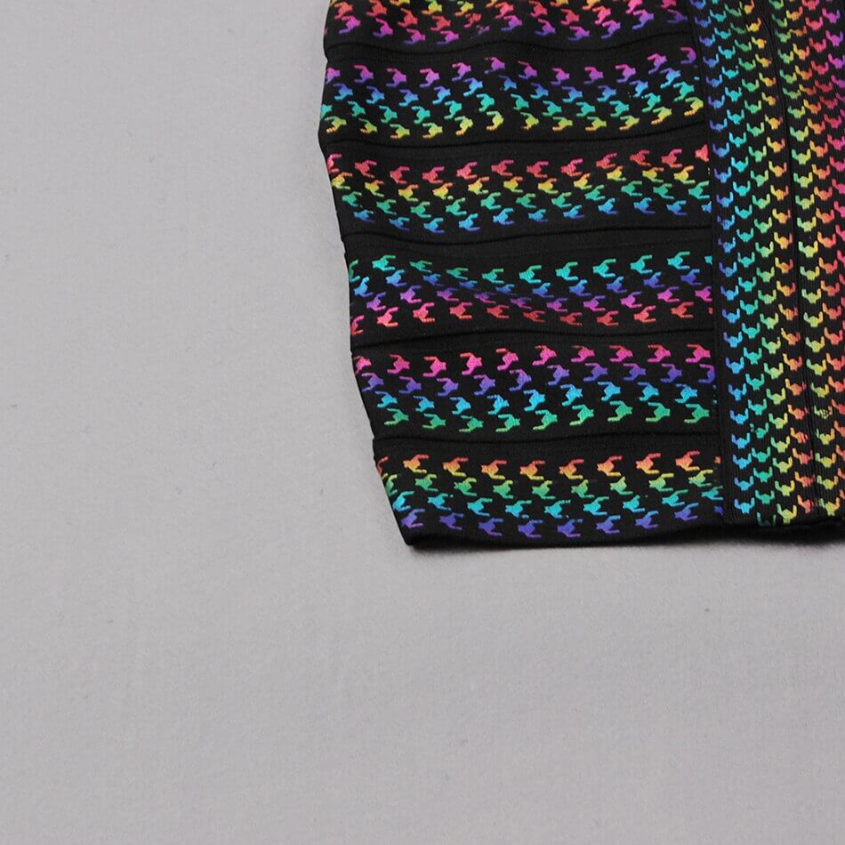 Frauen Multi Color Party Kleid