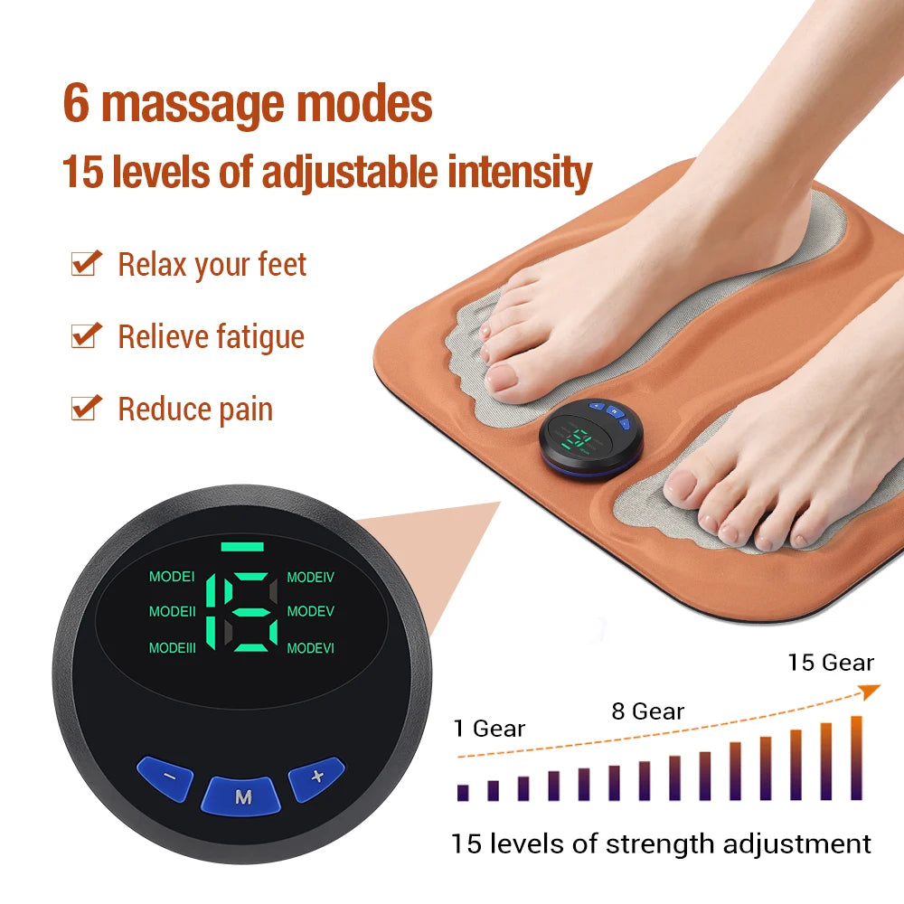 Fußmassagegerät 3D für Entspannung und Wohlbefinden - Tragbares Massagegerät für die Füße 3