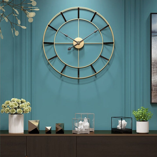 Große Wanduhr Modern Schwarz mit Minimalistischem Design und Geräuschlosem Mechanismus 2