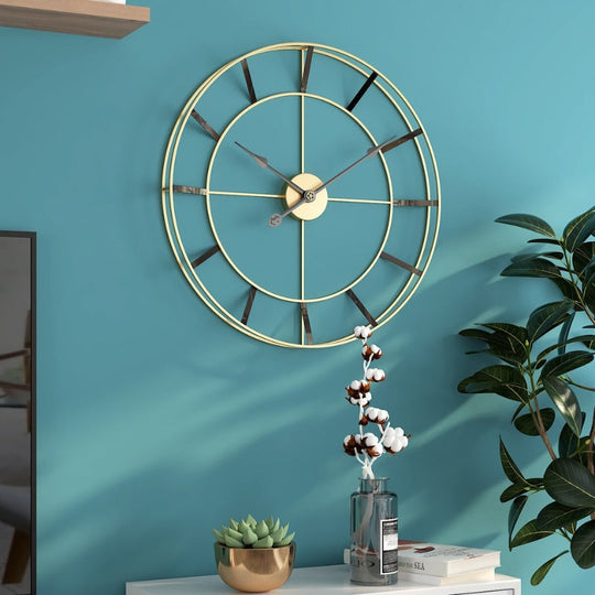 Große Wanduhr Modern Schwarz mit Minimalistischem Design und Geräuschlosem Mechanismus 3