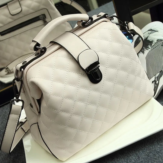 Damen Abendtasche Vintage Clutch Geräumig Leder für Feste und Ausgehen 5