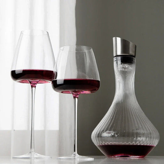 Handgefertigtes Wein- und Champagnerglas-Set mit raffiniertem Design 3