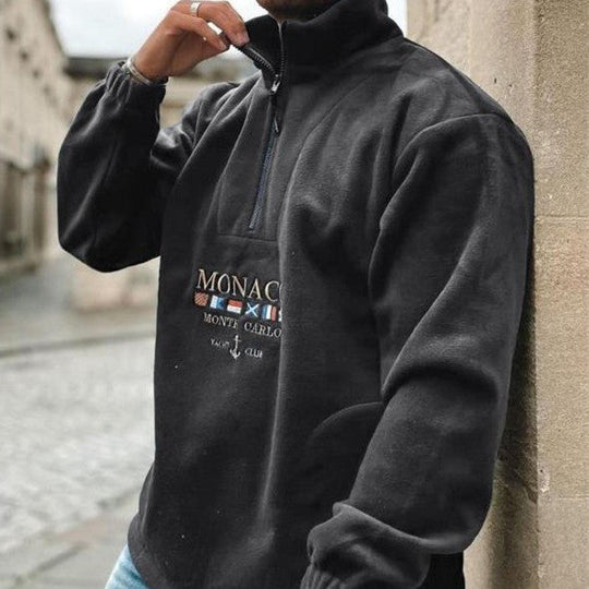 Herren Pullover mit Halbreißverschluss im Old Money Stil 9