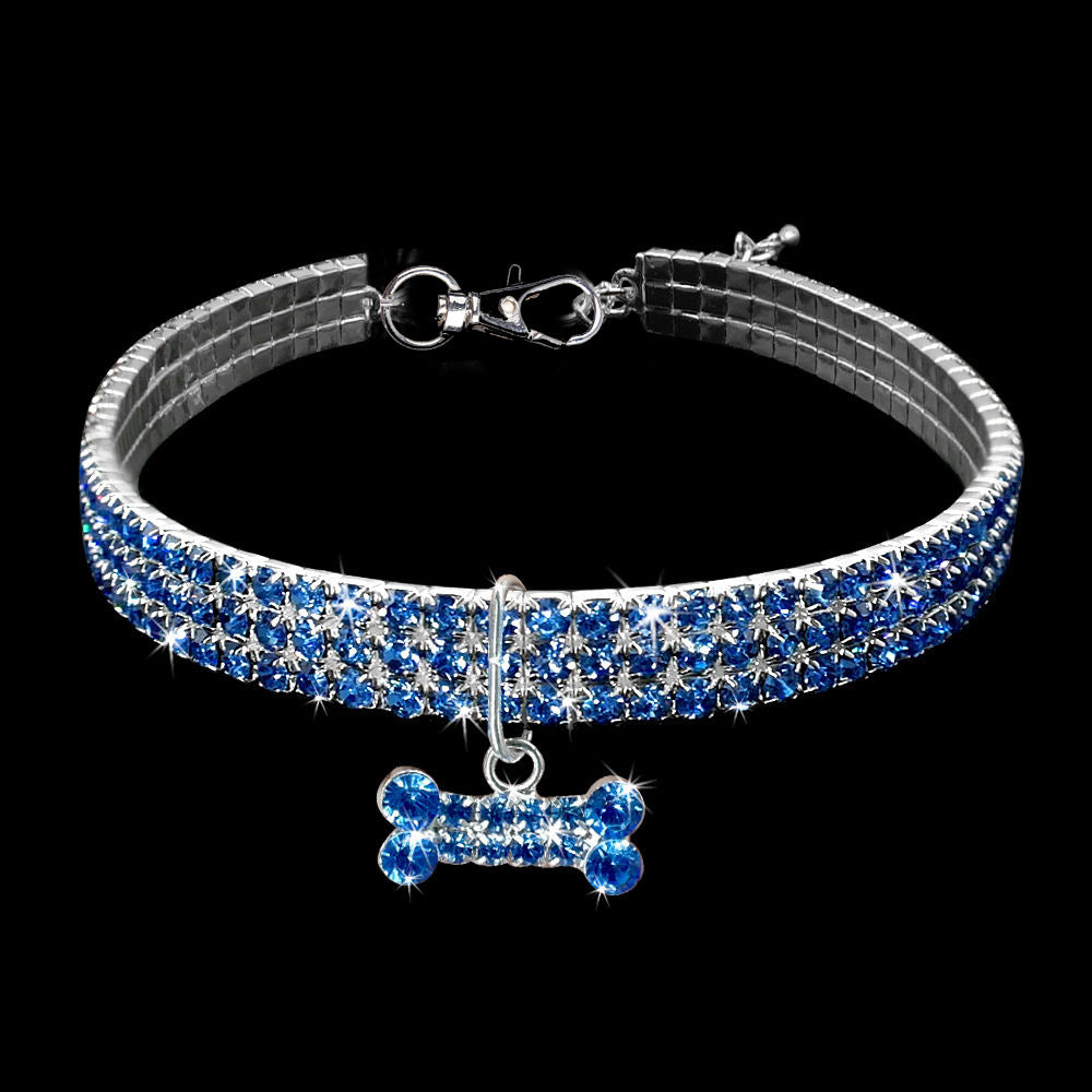Hunde- und Katzenhalsband mit Glitzer und Strass für besondere Anlässe 2