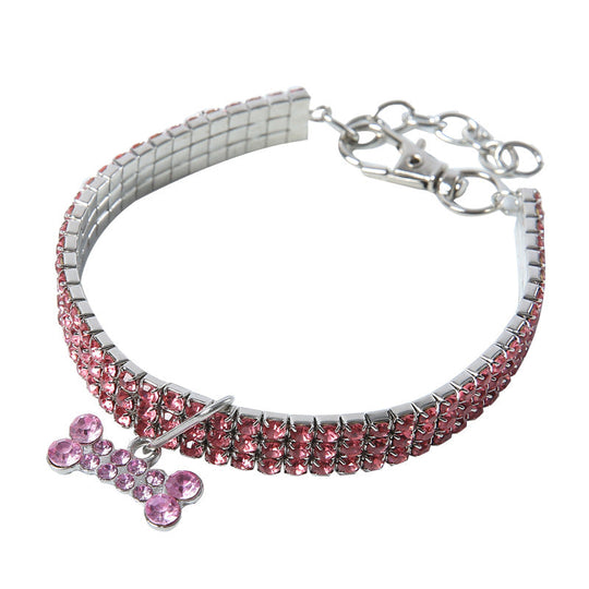 Hunde- und Katzenhalsband mit Glitzer und Strass für besondere Anlässe 6
