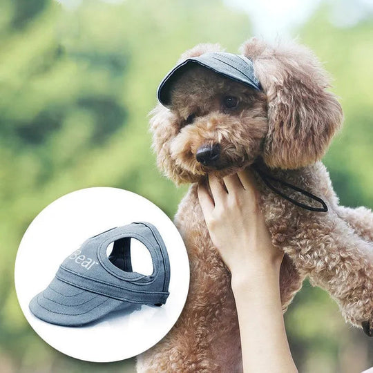 Hunde Sonnenmütze UV-Schutz Mit Verstellbarem Hinterriemen und Ohröffnungen 0