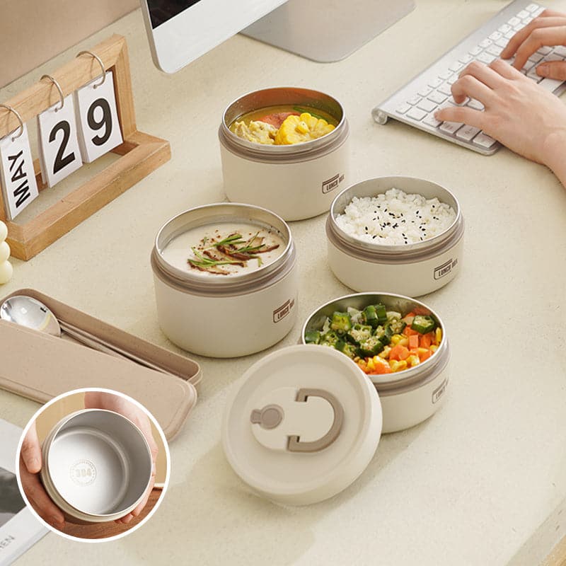 Isolierte Lunchbox für Warme Mahlzeiten Unterwegs mit Tragetasche 8