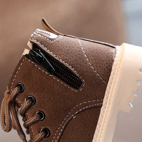 Jungen Outdoor-Enkellaarzen mit Fleecefutter und robuster Sohle 4