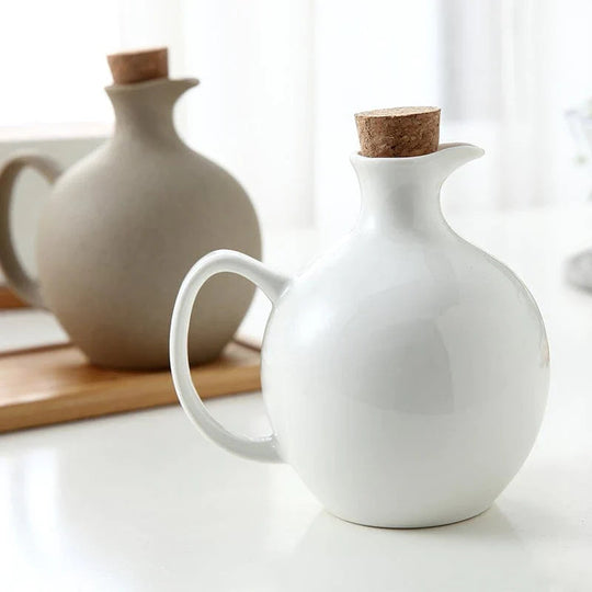Keramischer Öltopf für Essig und Öl, Stilvolles Design für Küche und Esstisch 3
