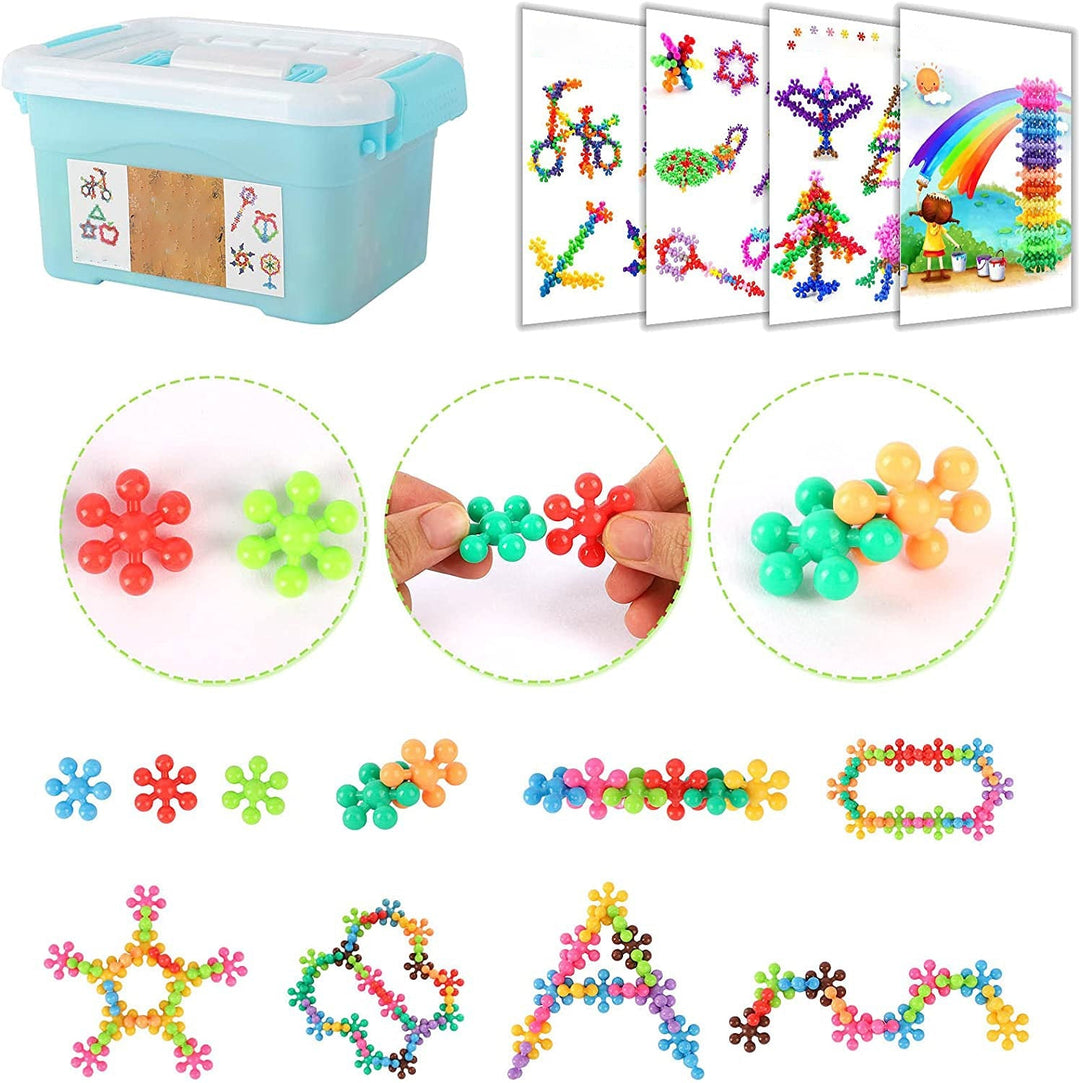 Kinder Bausteine Schneeflocken Kreativspielzeug für Kreatives Spiel und Motorikförderung 3