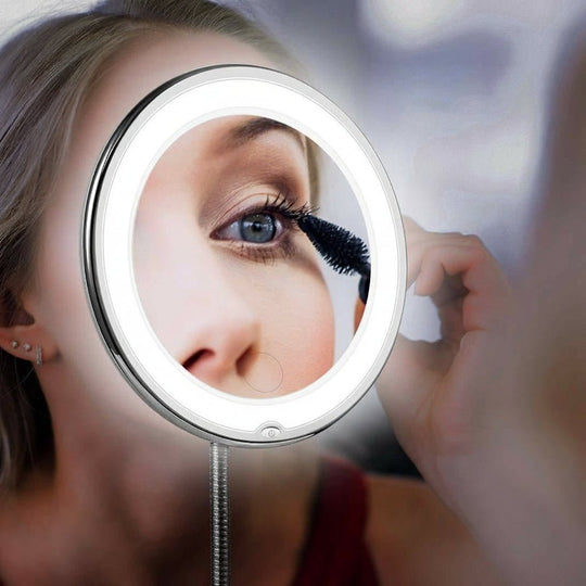 Kosmetikspiegel mit Licht und 10-fach Vergrößerung für präzises Make-up und Styling 1