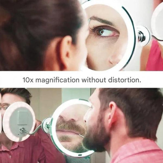 Kosmetikspiegel mit Licht und 10-fach Vergrößerung für präzises Make-up und Styling 3