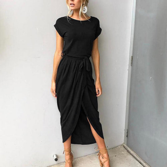 Kurzärmeliges Maxikleid