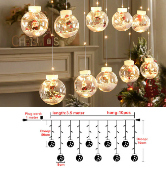 Lichterkette Weihnachtsbaum mit Fernbedienung - LED Lichterkette für Weihnachtsbeleuchtung Außen und Innen 0
