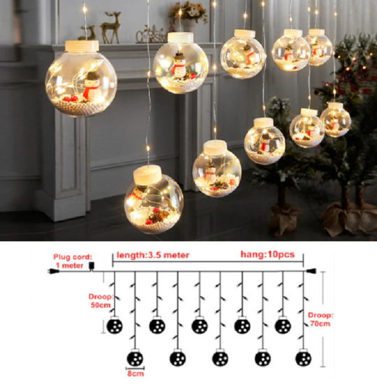 Lichterkette Weihnachtsbaum mit Fernbedienung - LED Lichterkette für Weihnachtsbeleuchtung Außen und Innen 1