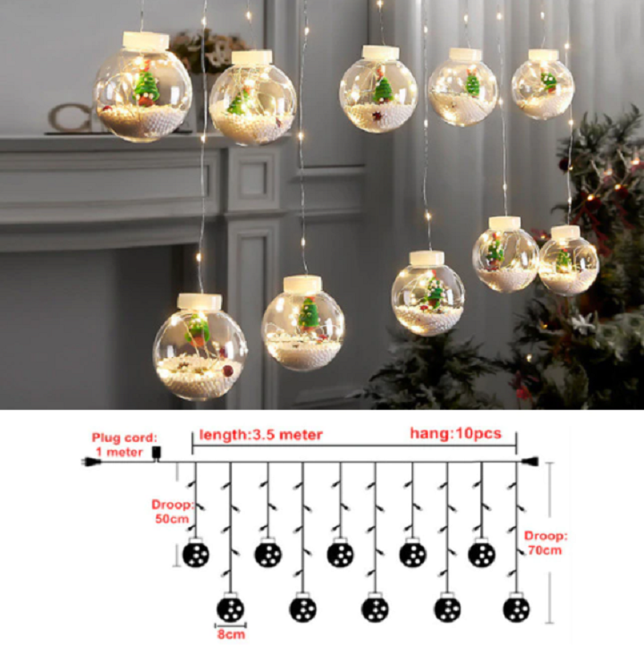 Lichterkette Weihnachtsbaum mit Fernbedienung - LED Lichterkette für Weihnachtsbeleuchtung Außen und Innen 2