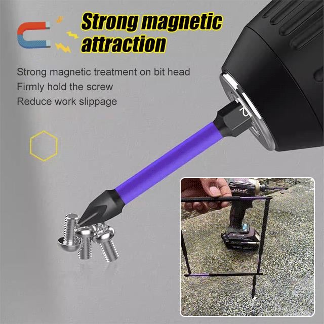 Magnetisches Bit Set für Akkuschrauber - 6-teiliges Set für präzise Arbeiten und vielseitige Anwendungen 4