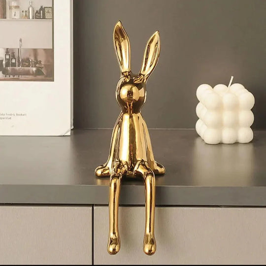 Moderne Kaninchen-Skulptur für Stilvolle Wohnräume 2
