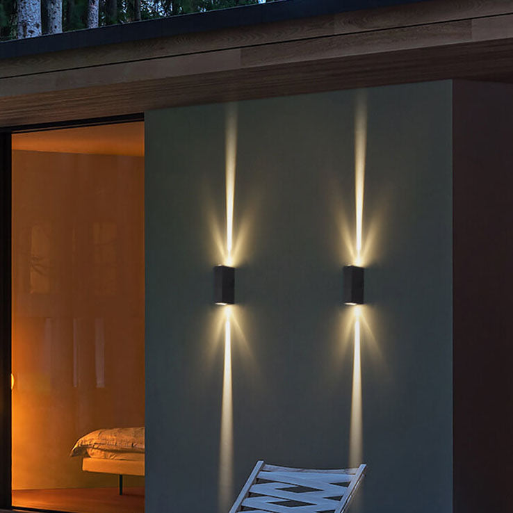 Moderne LED-Außenwandleuchte Rechteckig 2