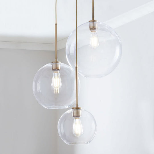 Moderne Pendelleuchte mit Glaskugel für Esszimmer und Wohnräume 0