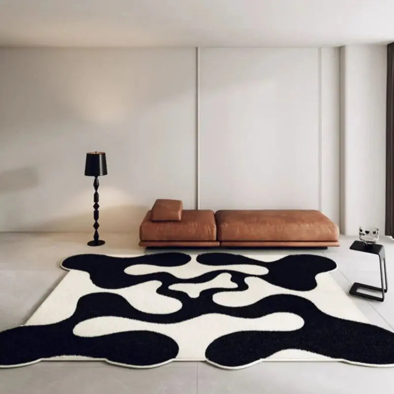 Moderner Teppich Wohnzimmer mit Abstraktem Wellendesign für Stilvolle Akzente 0