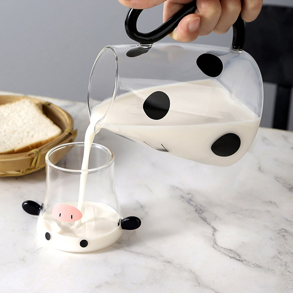 Niedliche Glastasse mit Kuh-Design 7