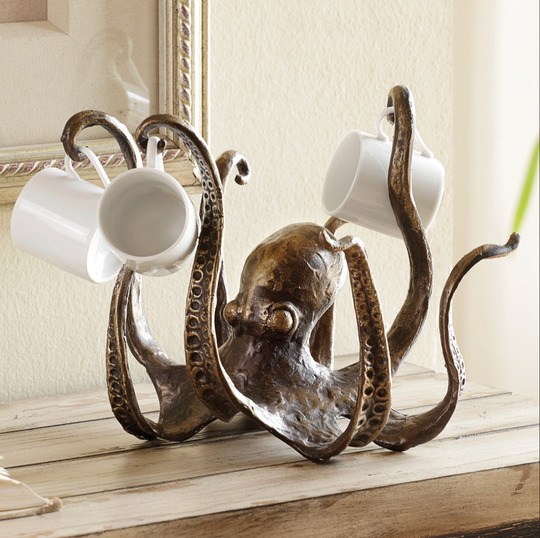 Oktopus Becherhalter für Tassen und Dekoration mit Platz für 8 Tassen 0
