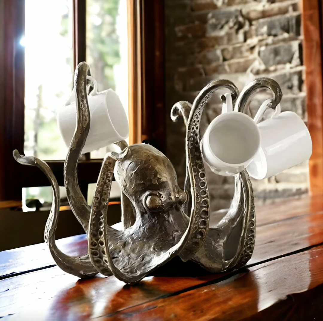 Oktopus Becherhalter für Tassen und Dekoration mit Platz für 8 Tassen 1