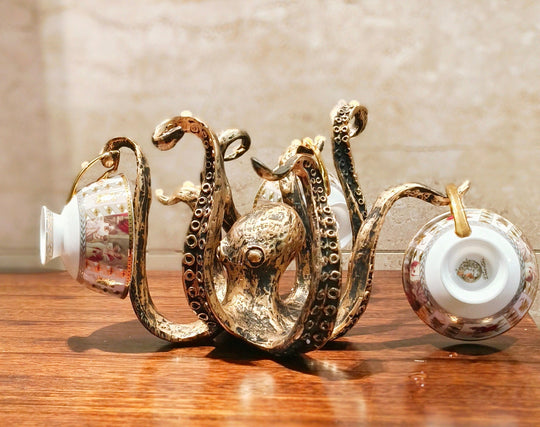 Oktopus Becherhalter für Tassen und Dekoration mit Platz für 8 Tassen 3
