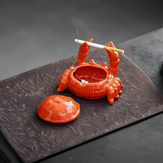 Orientalischer Aschenbecher mit Krabben-Design, Stilvoller Blickfang für Ihr Interieur 0