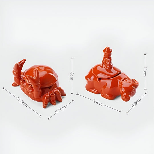 Orientalischer Aschenbecher mit Krabben-Design, Stilvoller Blickfang für Ihr Interieur 2