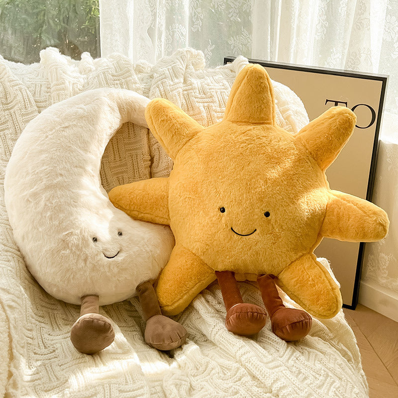 Plüschkissen mit Sonne und Mond für Kinder und Wohnzimmer 1