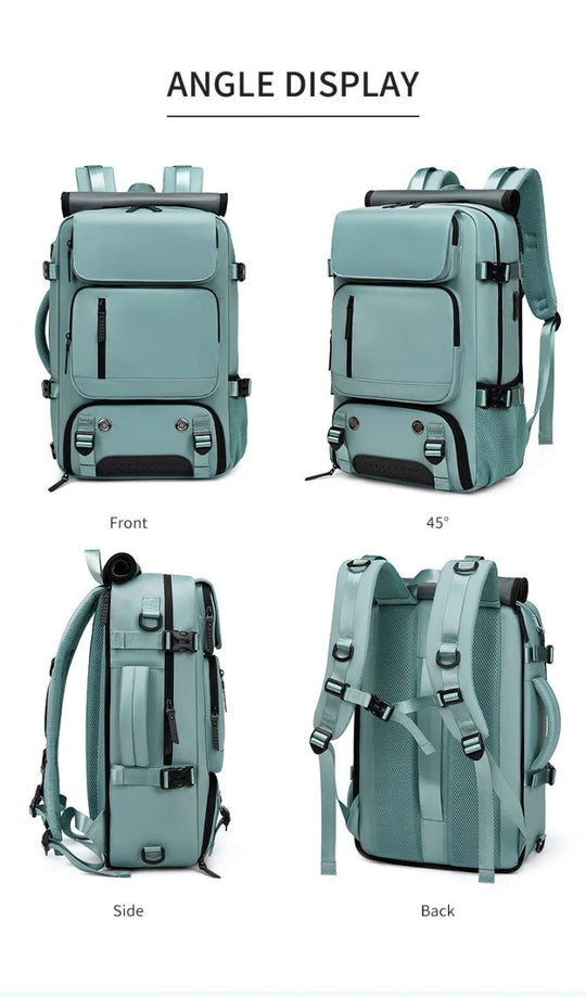 Reiserucksack Herren Damen mit USB-Anschluss und Schuhfach für Reisen Handgepäck 6