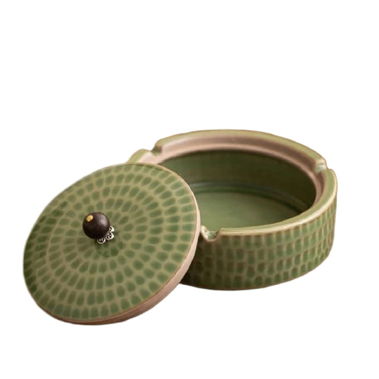 Retro Aschenbecher Mit Deckel Für Draußen Und Drinnen, Vintage Design Für Raucherbereiche 5