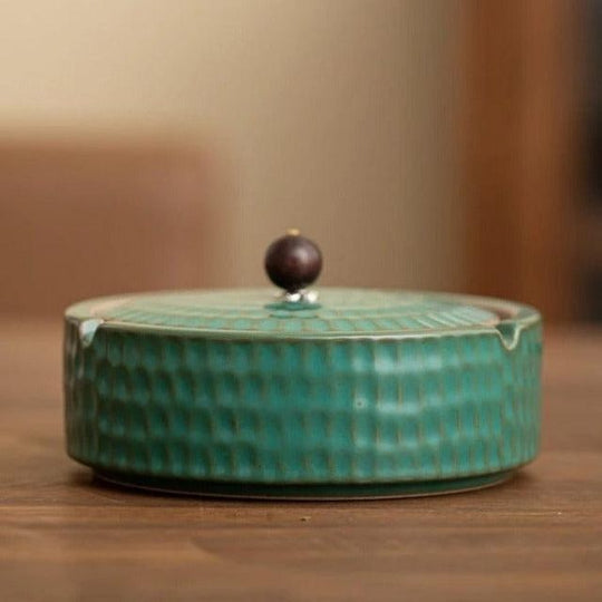 Retro Aschenbecher Mit Deckel Für Draußen Und Drinnen, Vintage Design Für Raucherbereiche 9