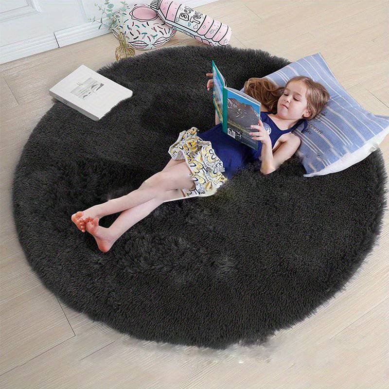Runder Waschbarer Teppich Clouda für Wohnzimmer und Kinderzimmer, Rutschfeste Unterseite, Gemütliches Design 12