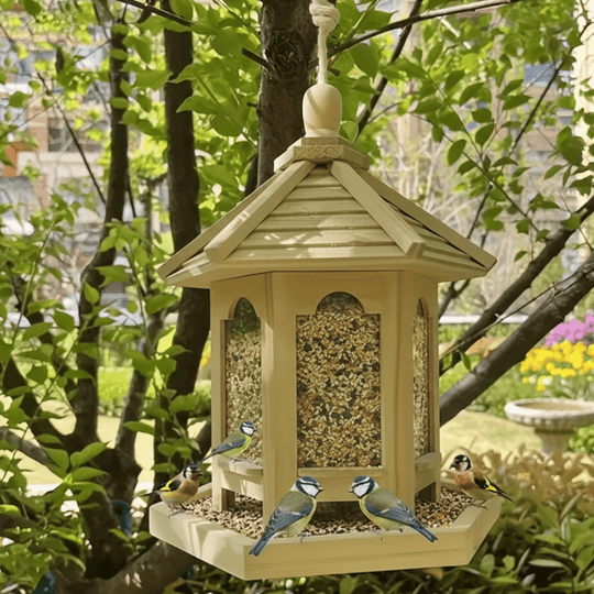 Rustikales Vogelhaus Mit Integriertem Wassersystem Für Garten Und Terrasse Kaufen 0